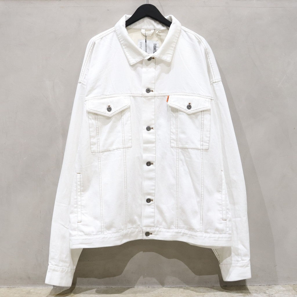 LABEL LOGO DENIM JACKET #WHITE [FW24-JK07]