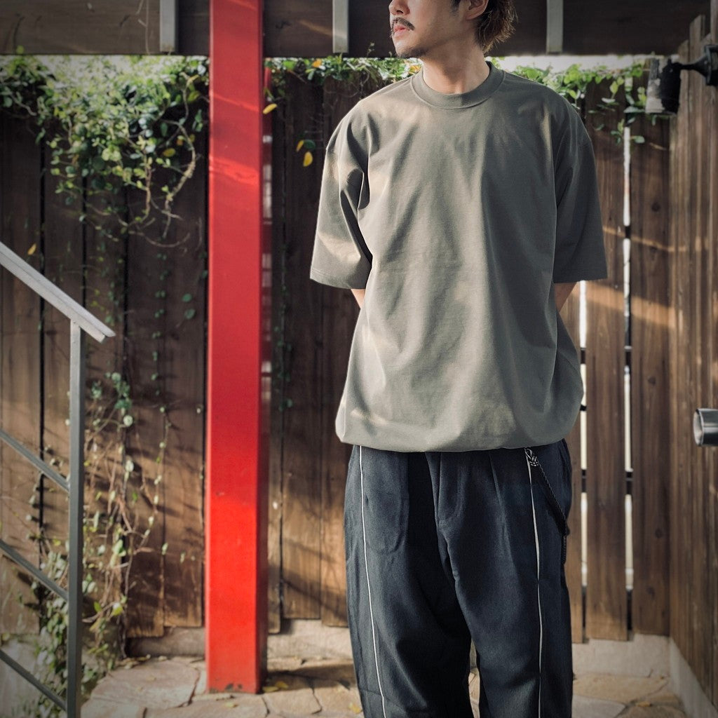 TECH DRAWSTRING S/S TEE #WOLF GRAY [BE-41025]