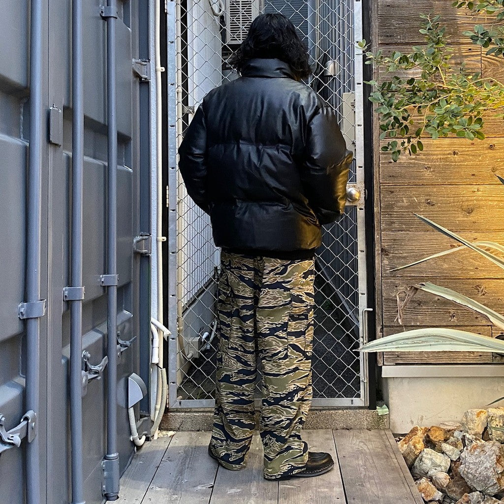 皮革羽絨外套（TYPE-2）#黑色 [24FW-WMO-OD02]