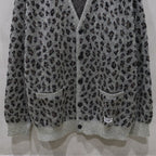 LEOPARD MOHAIR CARDIGAN #GRAY [24FW-WMK-KN12]