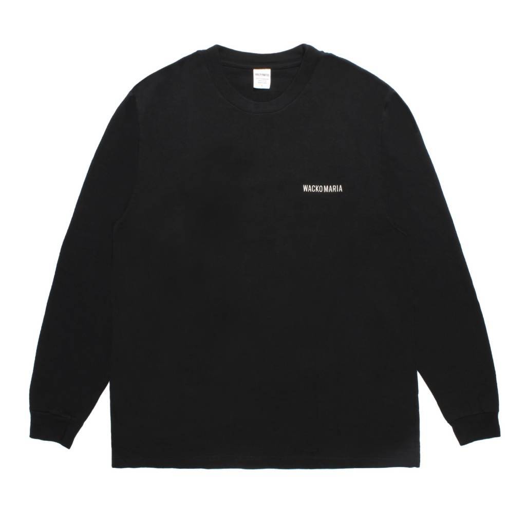 水洗重磅圓領長袖T卹 #黑色 [25FWE-WMT-LT01]