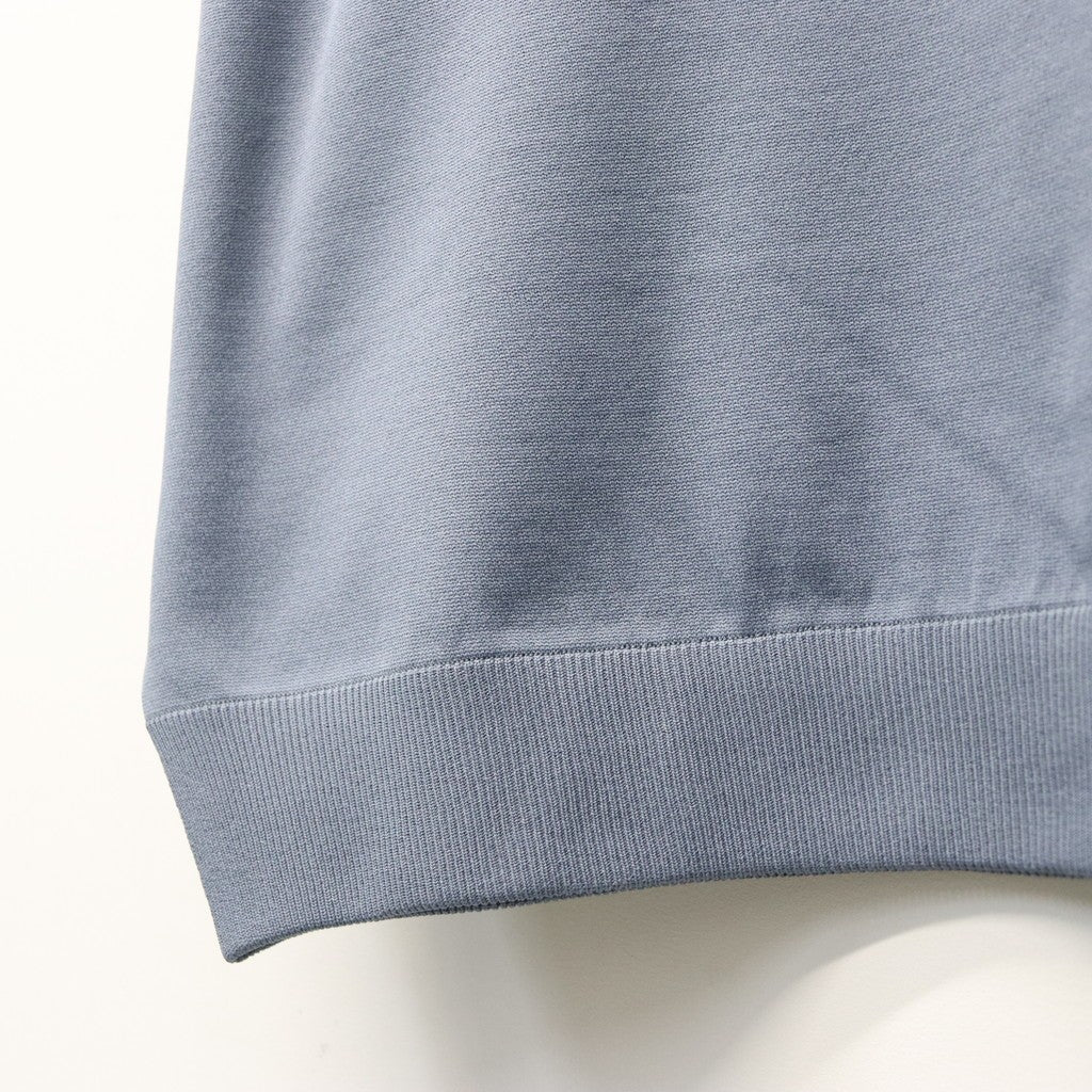 TECH KNIT POLO S/S #SMOKE BLUE [BE-43026]