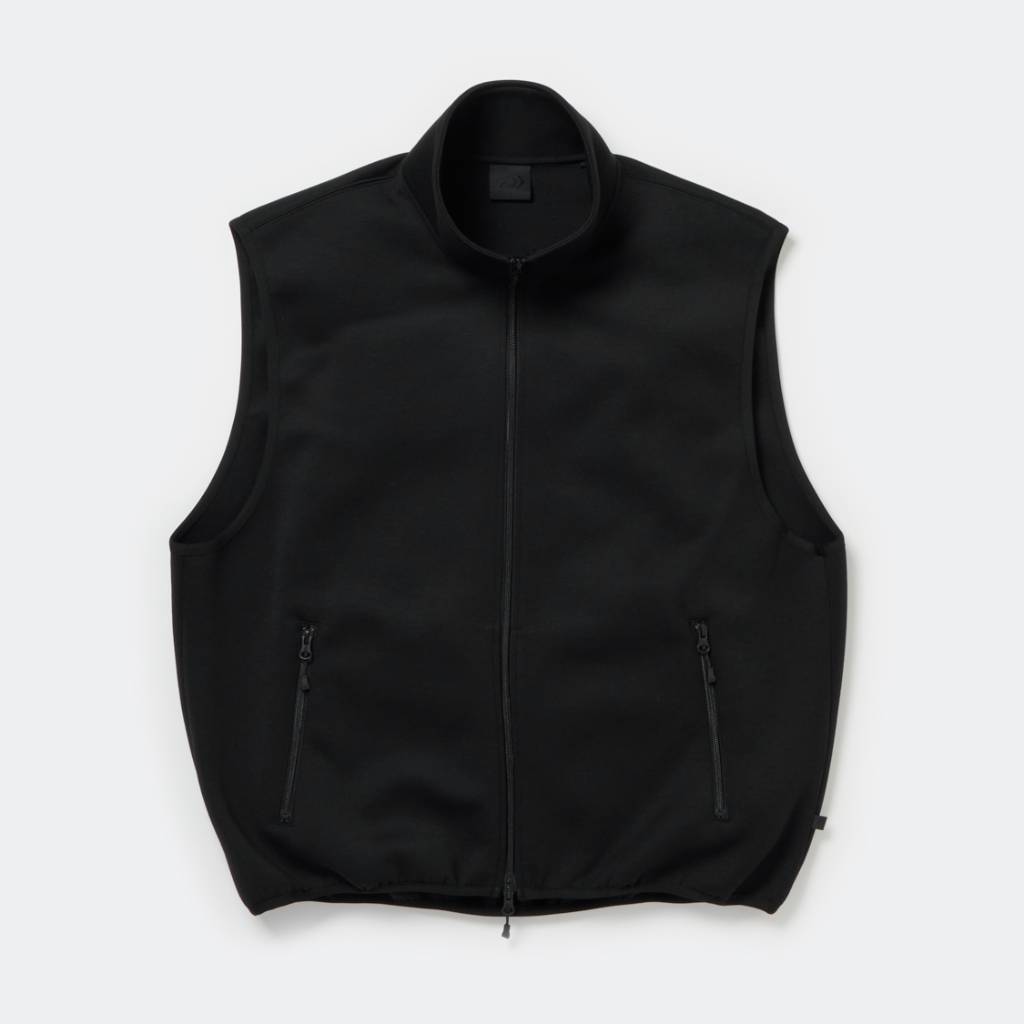 トップス TECH SCUBA KNIT STAND COLLAR VEST TECH SCUBA KNIT STAND COLLAR VEST #BLACK [BE-61025W] – cocorozashi