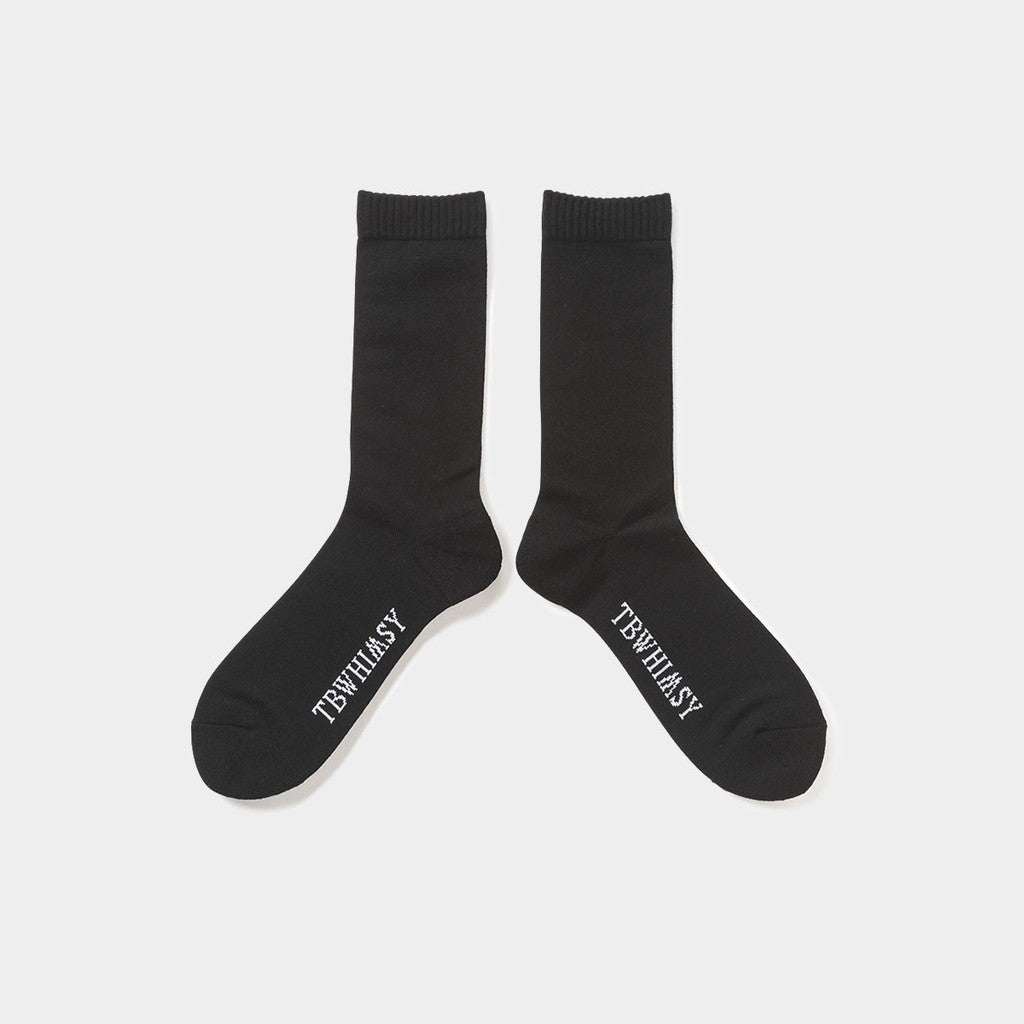 LABEL LOGO SOCKS #BLACK [FW24-A08]