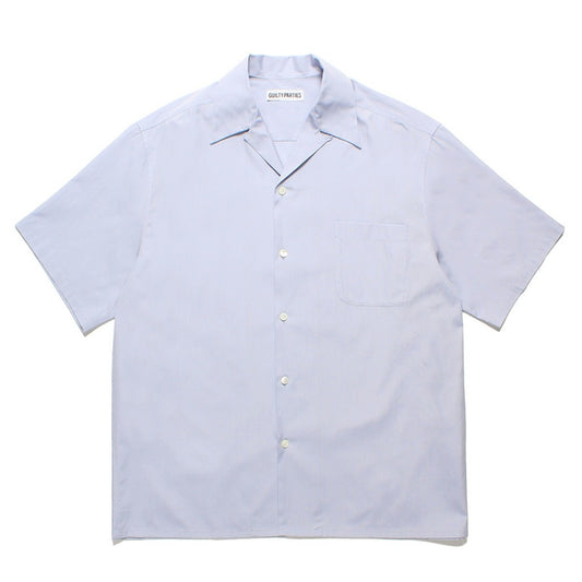 開領襯衫短袖-型號 3- #藍色 [24SS-WMS-OC03]