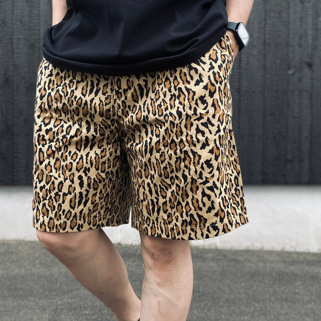 DICKIES | LEOPARD PLEATED SHORT TROUSERS #BEIGE [26SS-WMP-DC03]