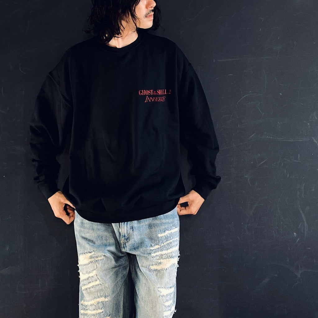 攻殼機動隊2：無罪 | 攻殼機動隊 | 圓領衛衣 - 款式2 - #黑色 [INNOCENCE-WM-SS02]