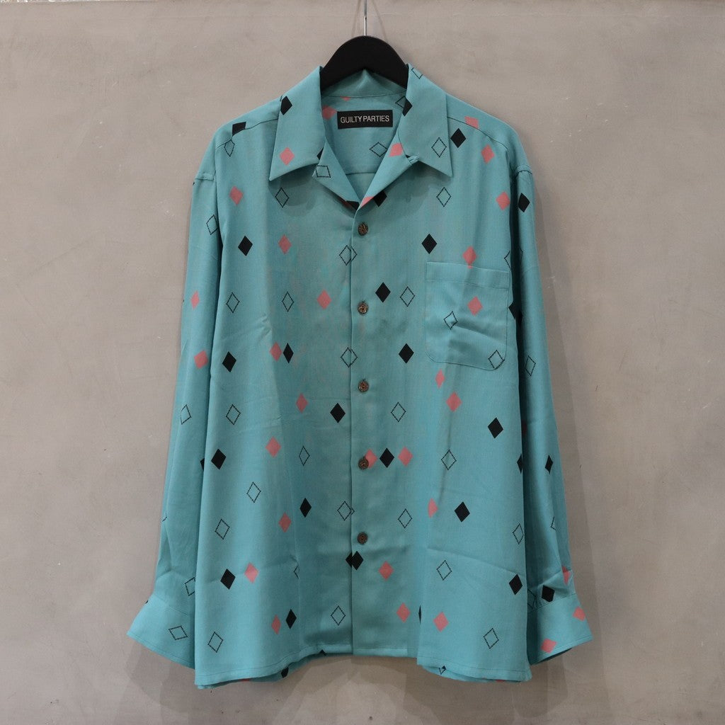 HAWAIIAN SHIRT L/S (TYPE-3) #TURQUOISE [24FW-WMS-HI04]