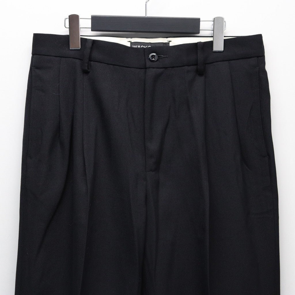 DOUBLE PLEATED CHINO TROUSERS ( TYPE-2 ) #BLACK [25FW-WMP-PT02
