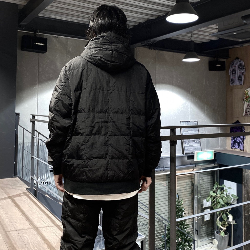 SC FRONT BUTTON DOWN HOODIE #BLACK [TAION-106SCB]