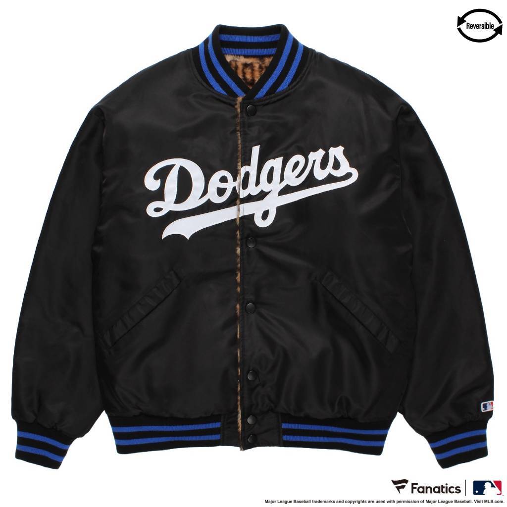 MLB | LA | REVERSIBLE VARSITY JACKET ( TYPE-2 ) #BLACK-BEIGE [MLB-WM-BL02]