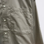 TECH REGULAR STRIPE SHIRT L/S #WOLF GRAY [BE-81025]