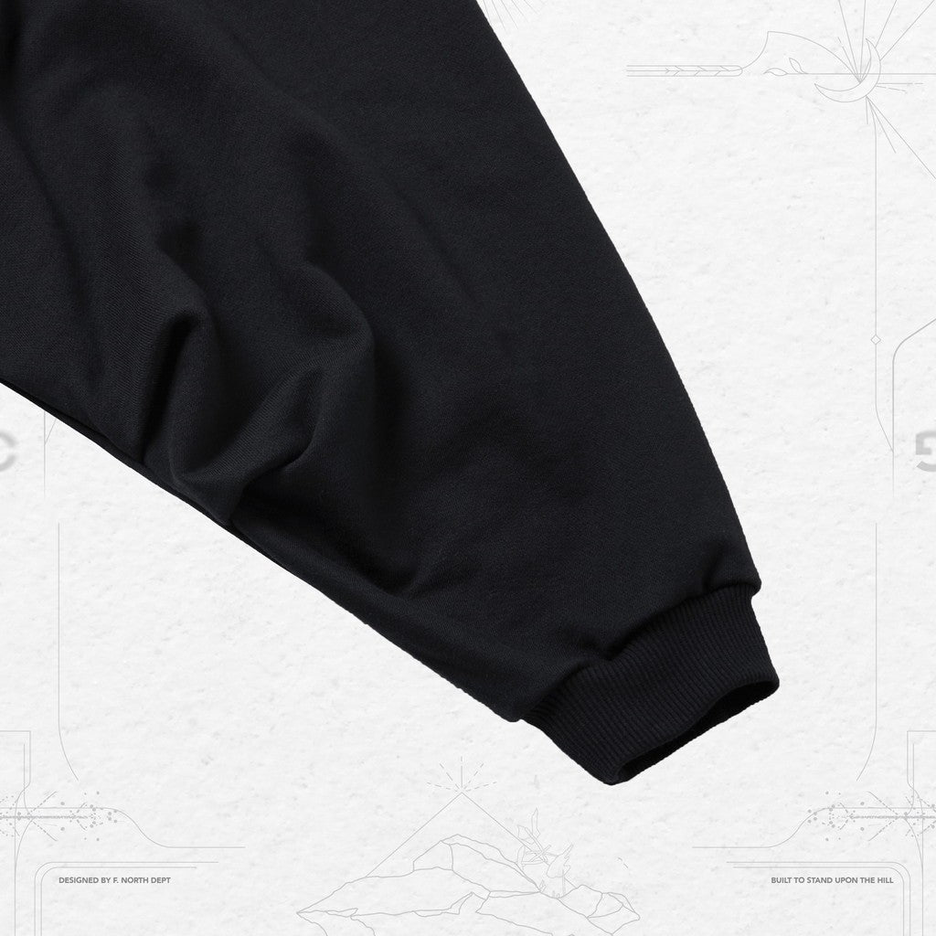 G7-H3 "Mantle" Double-Layer Hoodie #BLACK [GOOPI-23AW-JAN-03]