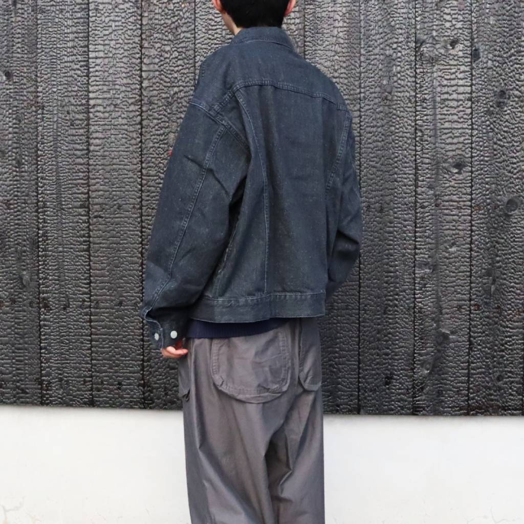 BLACK NEP DENIM TRUCKER JACKET #GREY [CES30JK18]