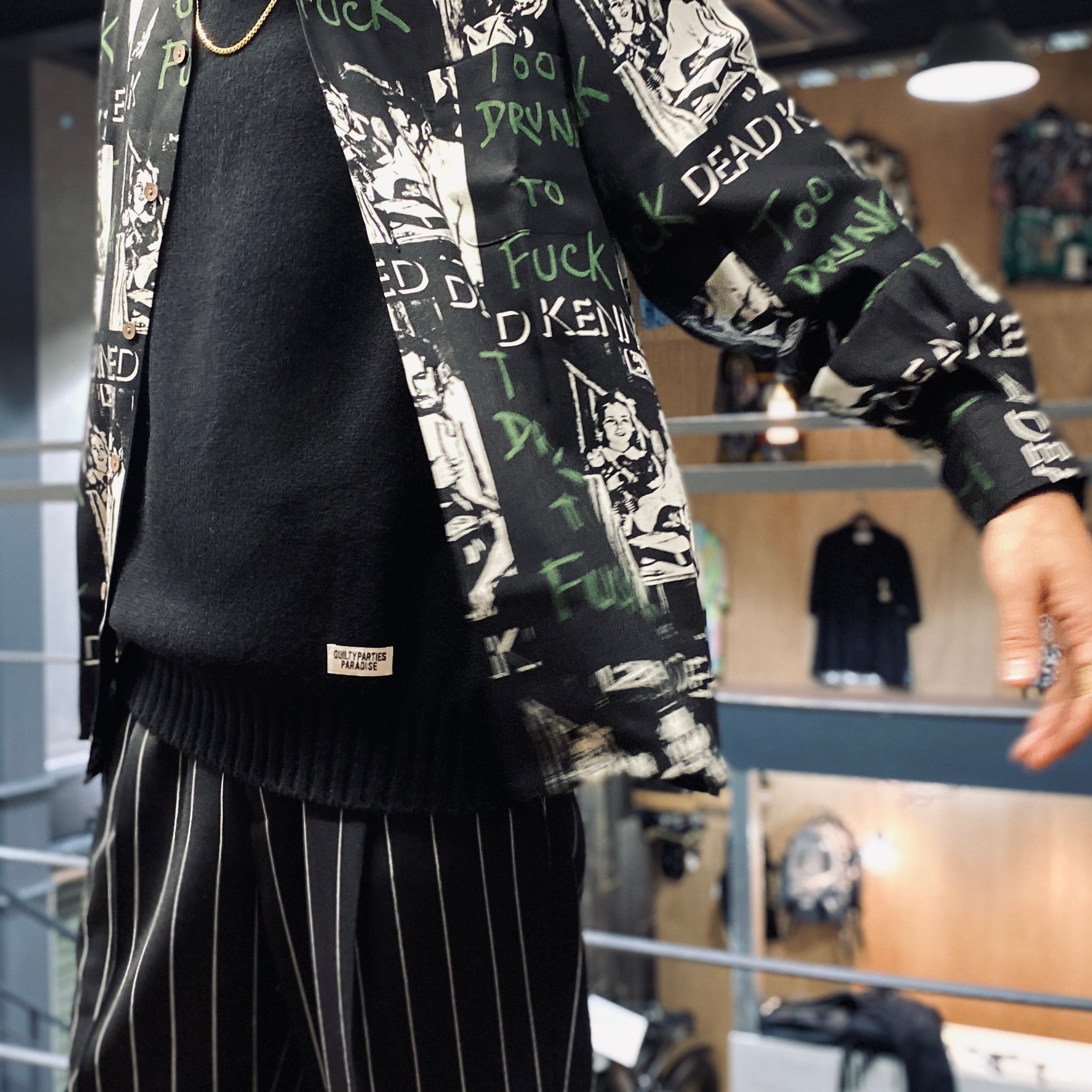 DEAD KENNEDYS | HAWAIIAN SHIRT L/S -TYPE 2- #BLACK [DEADKENNEDYS-WM-HI02]