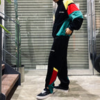 平絨運動褲#黑/綠 [23FW-WMO-TP06]