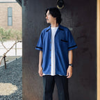 KNIT SHIRT ( TYPE-2 ) #BLUE [26SS-WMK-KN02]
