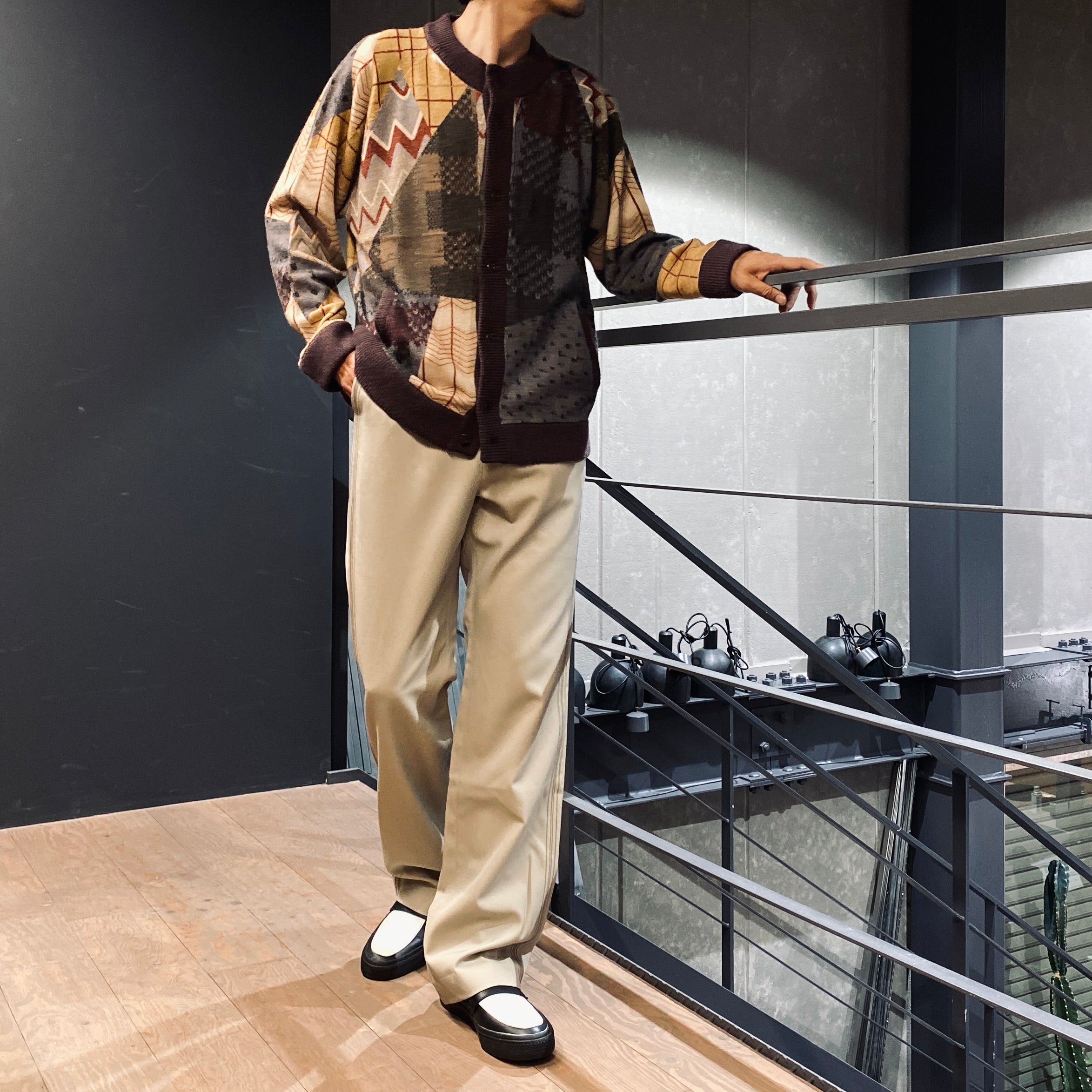 4 針寬休閒褲#米色 [SC2310-PN06]