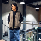 CHECK WOOL VEST #BLACK [SC2320-JK08]