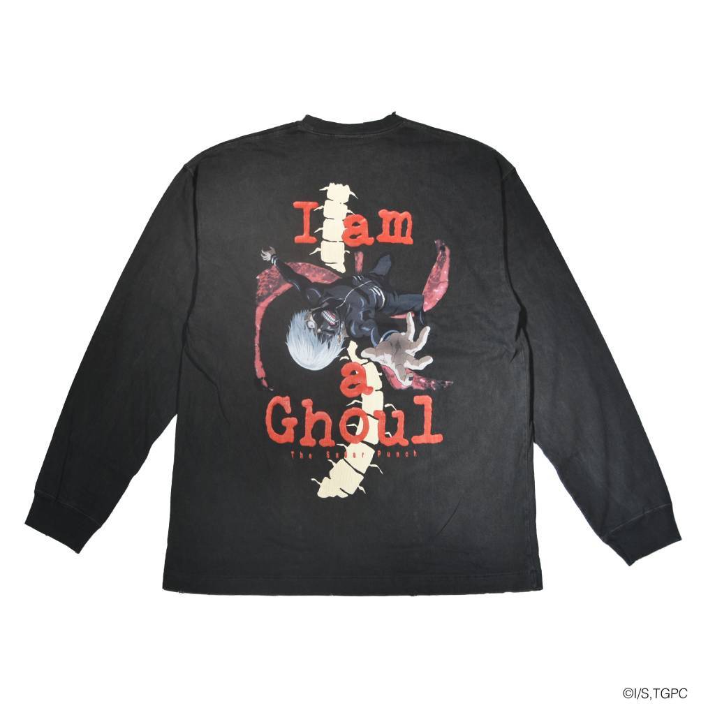 東京喰種 | 長袖T卹（金木研 BACK BORN）#黑色 [TTGM25SM005]