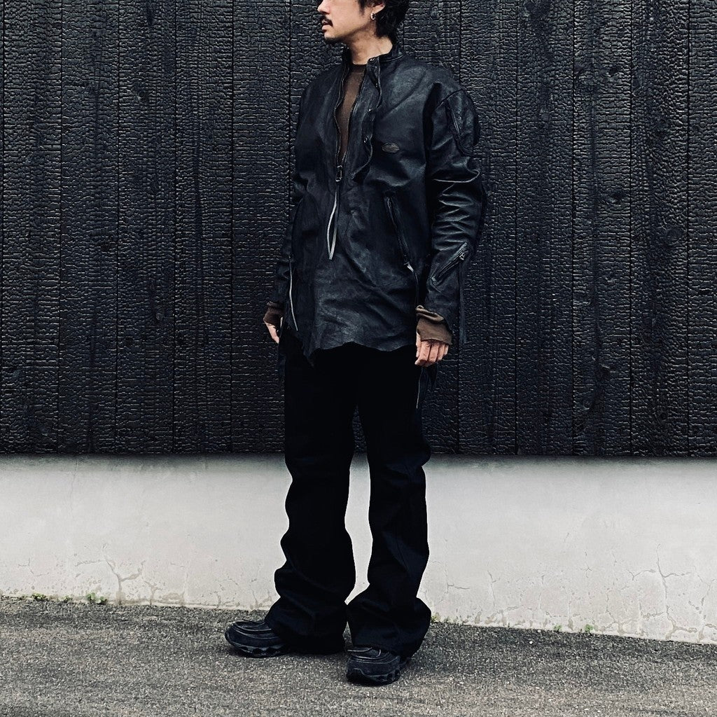 Rustic Edged Easy Rider's (VEGETABLE TANNING PIG LEATHER) #BLACK [M-P1-LW3]