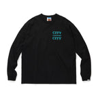 COTTON L/S T-SHIRT_CITY COUNTRY CITY #BLACK [CCC-261T002]