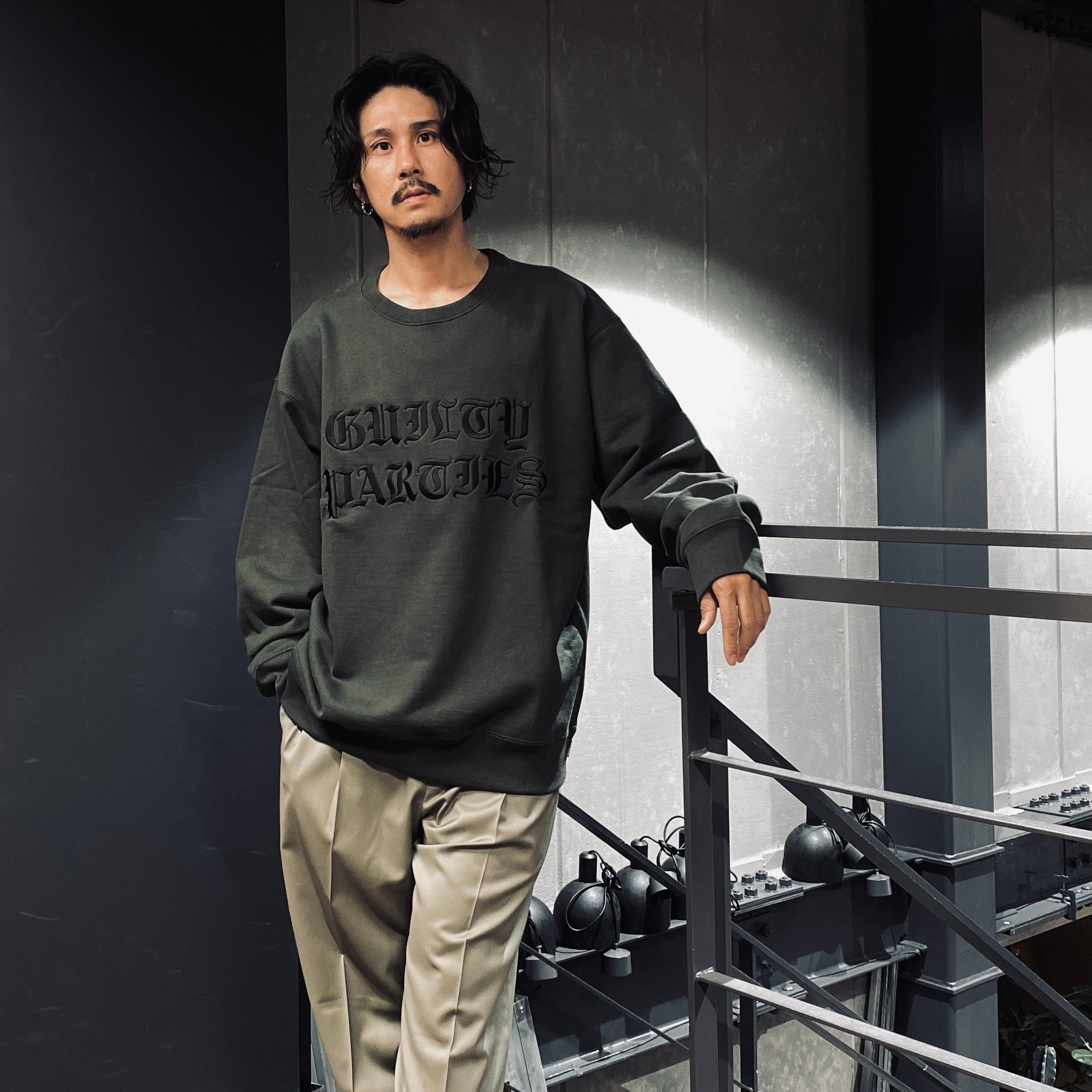 HEAVY WEIGHT CREW NECK SWEAT SHIRT -TYPE 3- #GREEN [23FW-WMC-SS06]