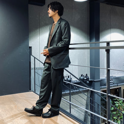 PLEATED TROUSERS -TYPE 2- #D-KHAKI [23FW-WMP-TR11]