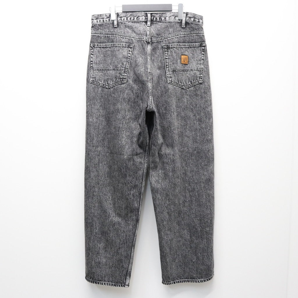 DENIM BAGGY PANTS #BLACK CHEMICAL [GH5S013D]