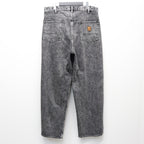 DENIM BAGGY PANTS #BLACK CHEMICAL [GH5S013D]