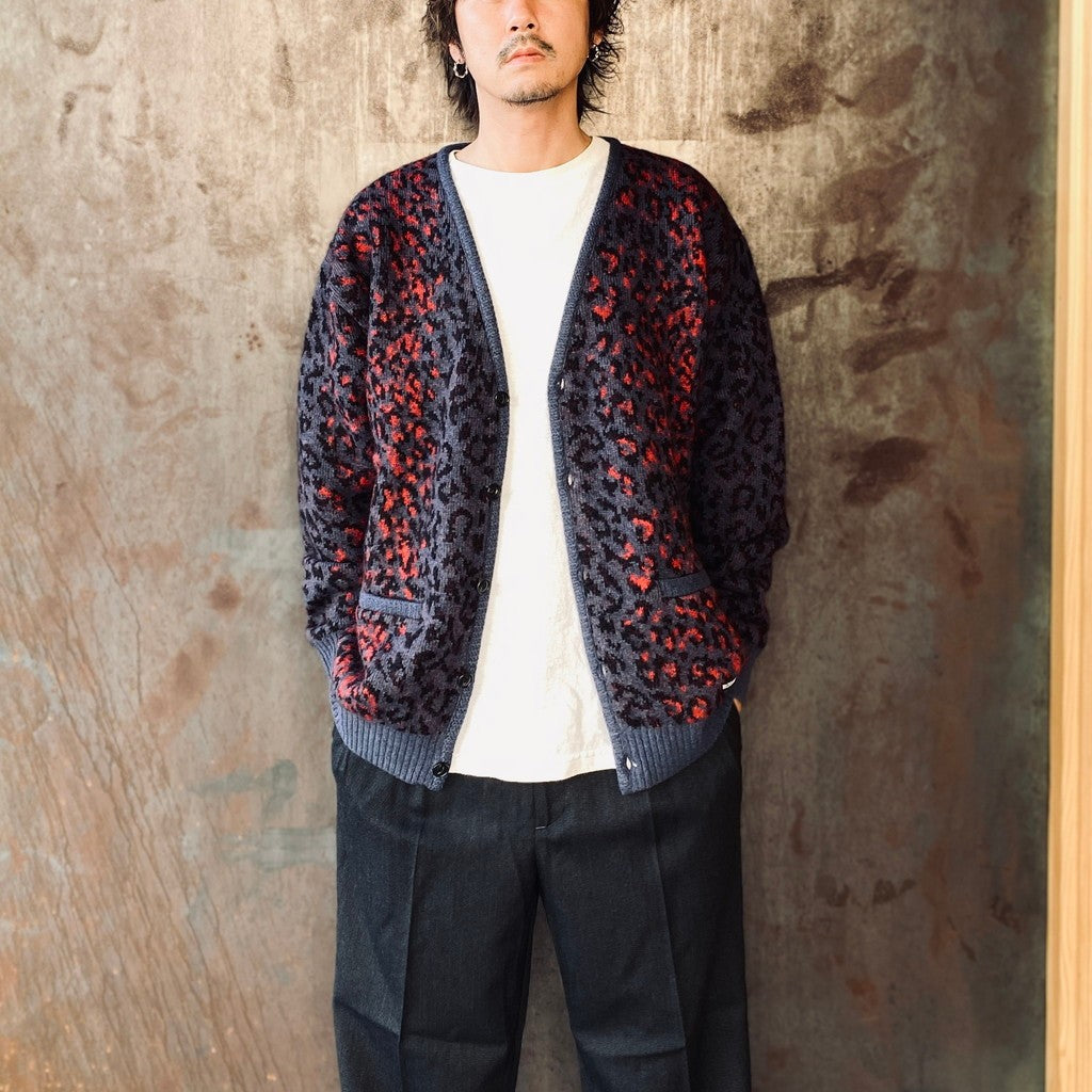 LEOPARD MOHAIR CARDIGAN #NAVY [25FW-WMK-KN08] – cocorozashi