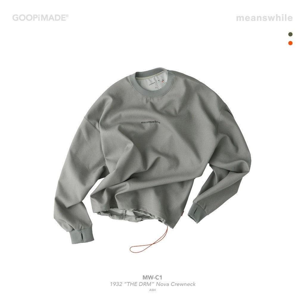 meanswhile | “MW-C1” 1932 “THE DRM” Nova Crewneck #Ash [GOOPI-25AW-SEP-01]