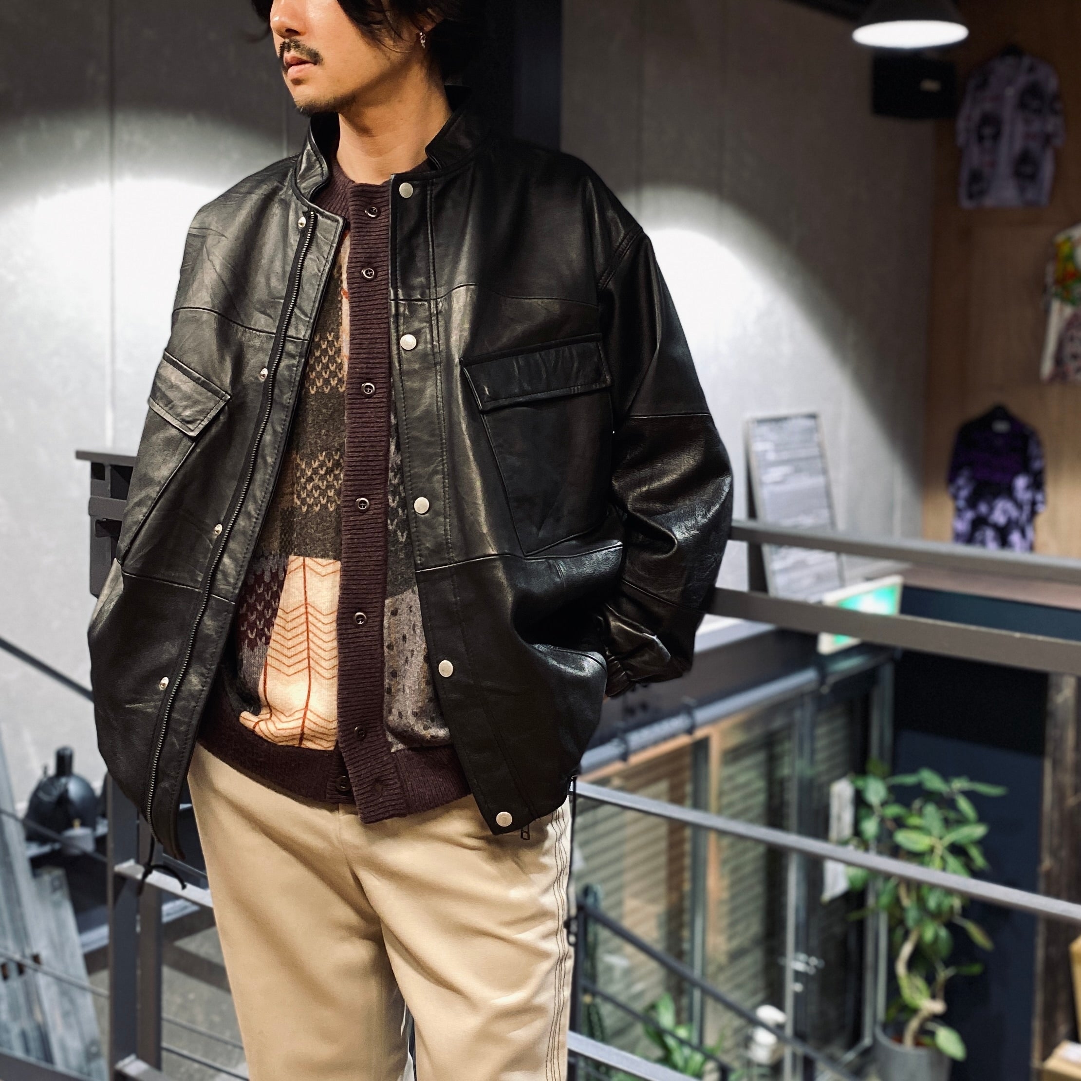 CP 皮夾克 #黑 [J2303003]