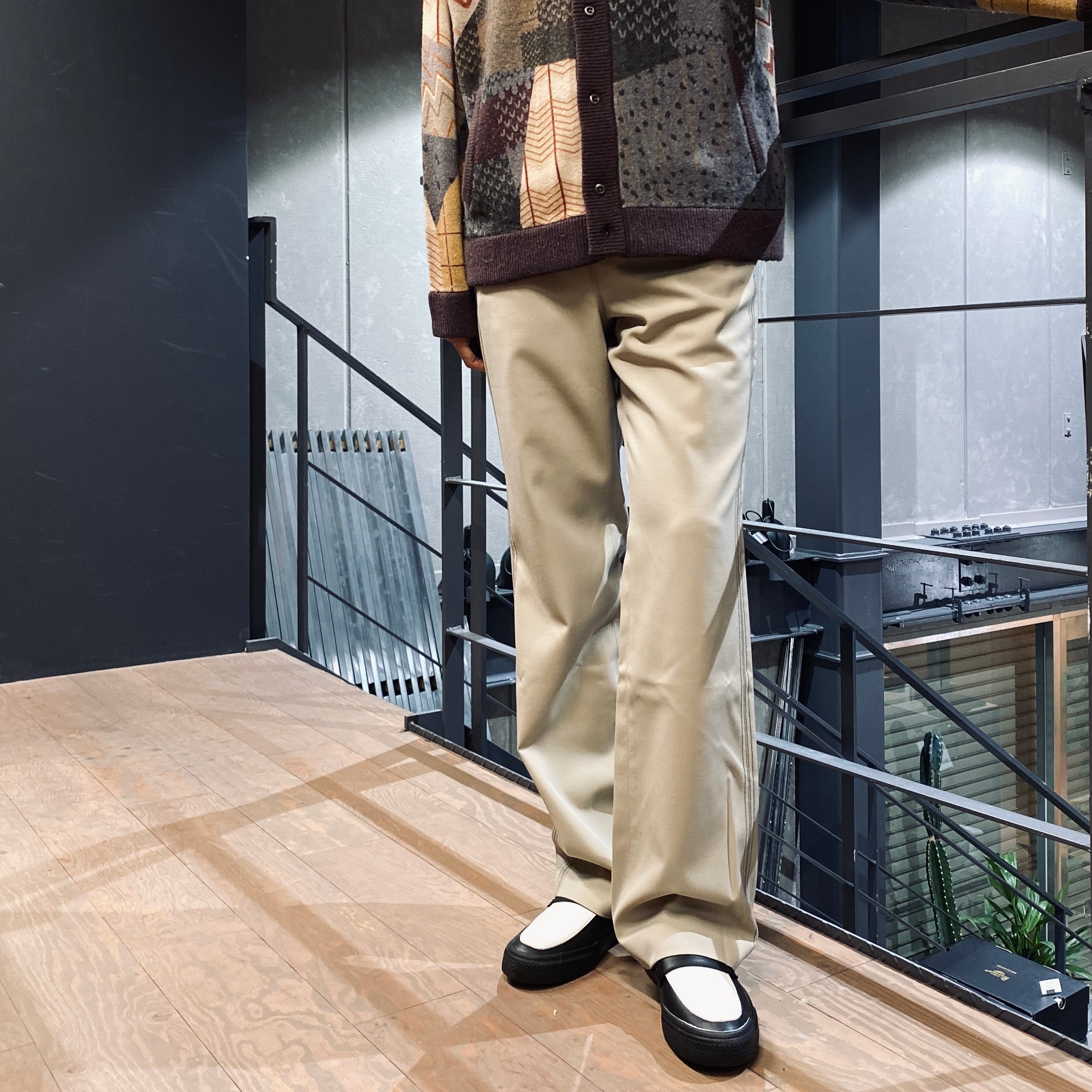 4 針寬休閒褲#米色 [SC2310-PN06]