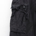 Slash Seam Twist Cargo Pants (PIGMENT DYED MOLESKIN) #BLACK [M-P2-PT13]