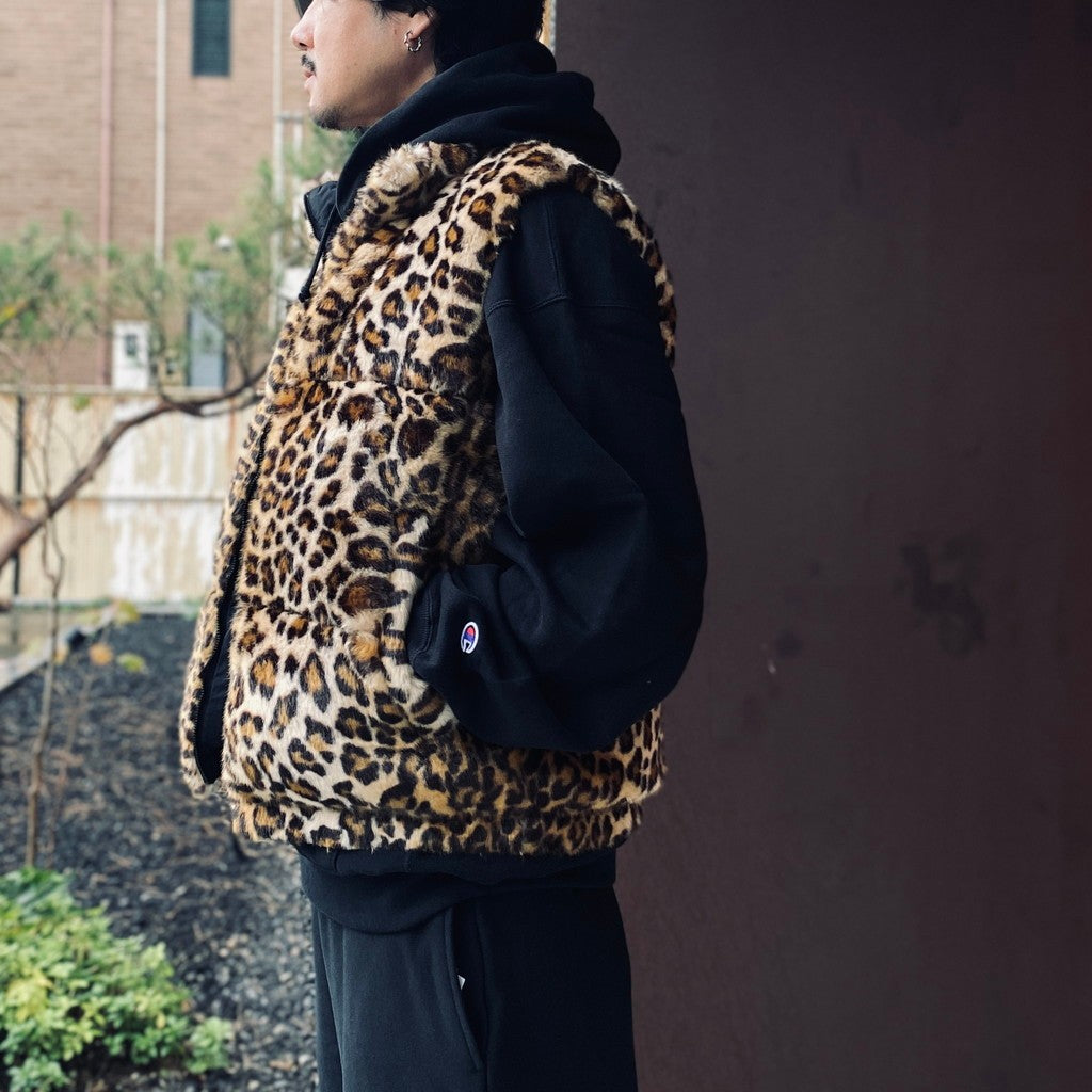 NANGA | LEOPARD FUR DOWN VEST #BEIGE [26FW-WMO-NA06]