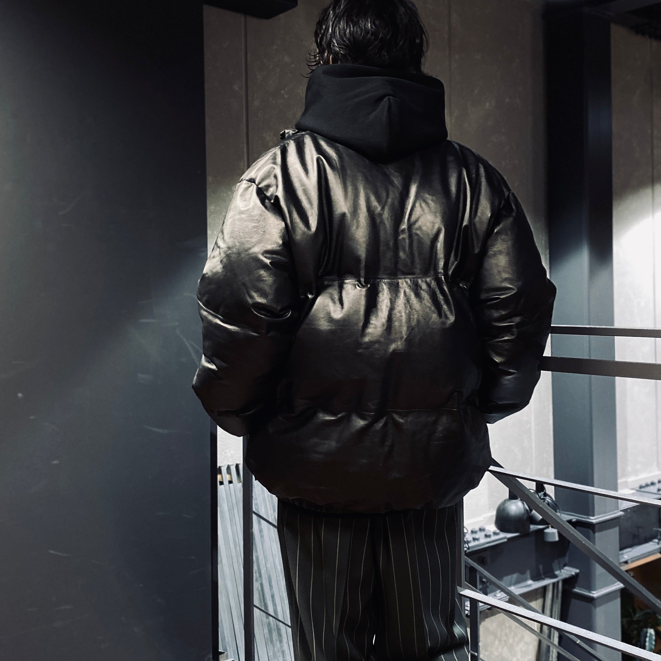 LEATHER DOWN JACKET -B- -TYPE 2- #BLACK [23FW-WMO-OD03]