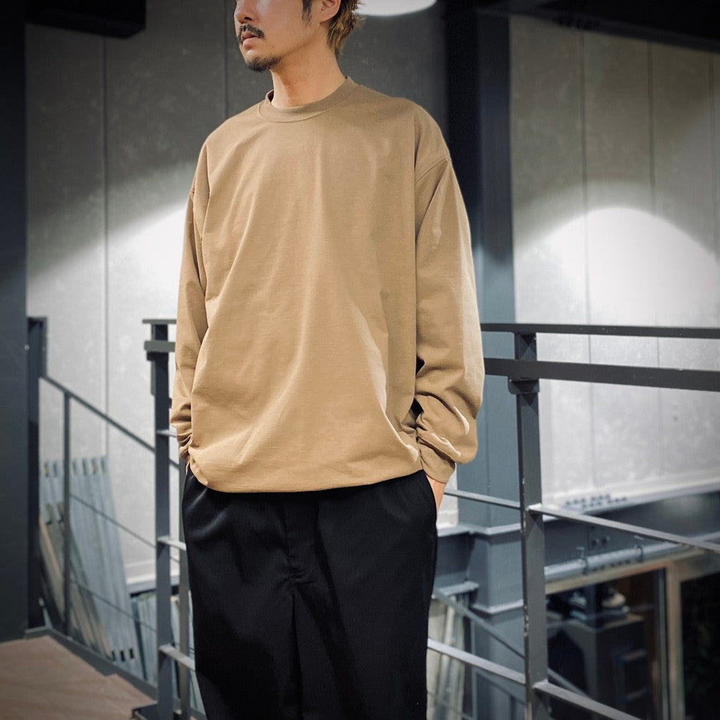 TECH DRAWSTRING L/S TEE #BEIGE [BE-40025]