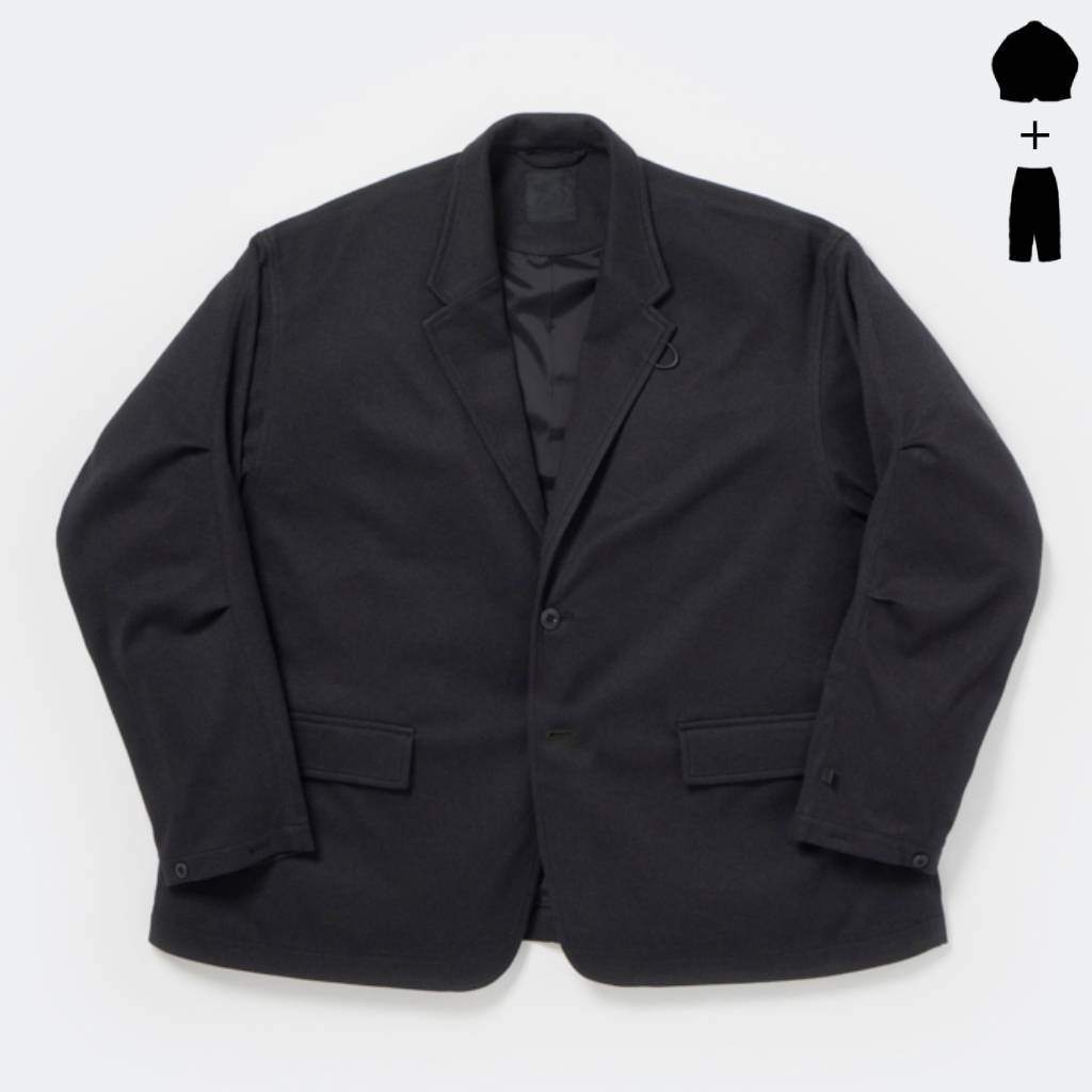 TECH LOOSE 2B JACKET FLANNEL & TECH EASY TROUSERS FLANNEL #CHARCOAL [BJ-32026W / BP-39026W]