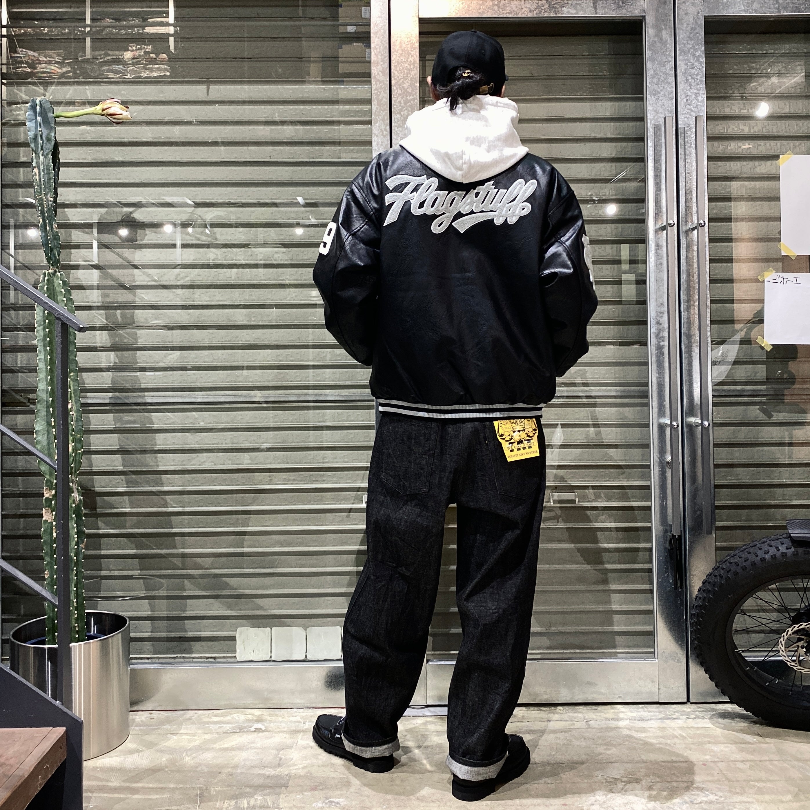 MAJESTIC | VARSITY JACKET #BLACK [23AW-FS-02/FS1281]