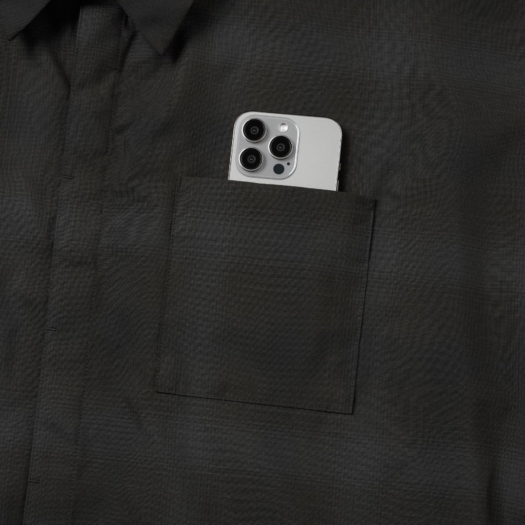 "GSR-01" 雙層寬鬆襯衫（淺色）#午夜 [GOOPI-24AW-SEP-01]