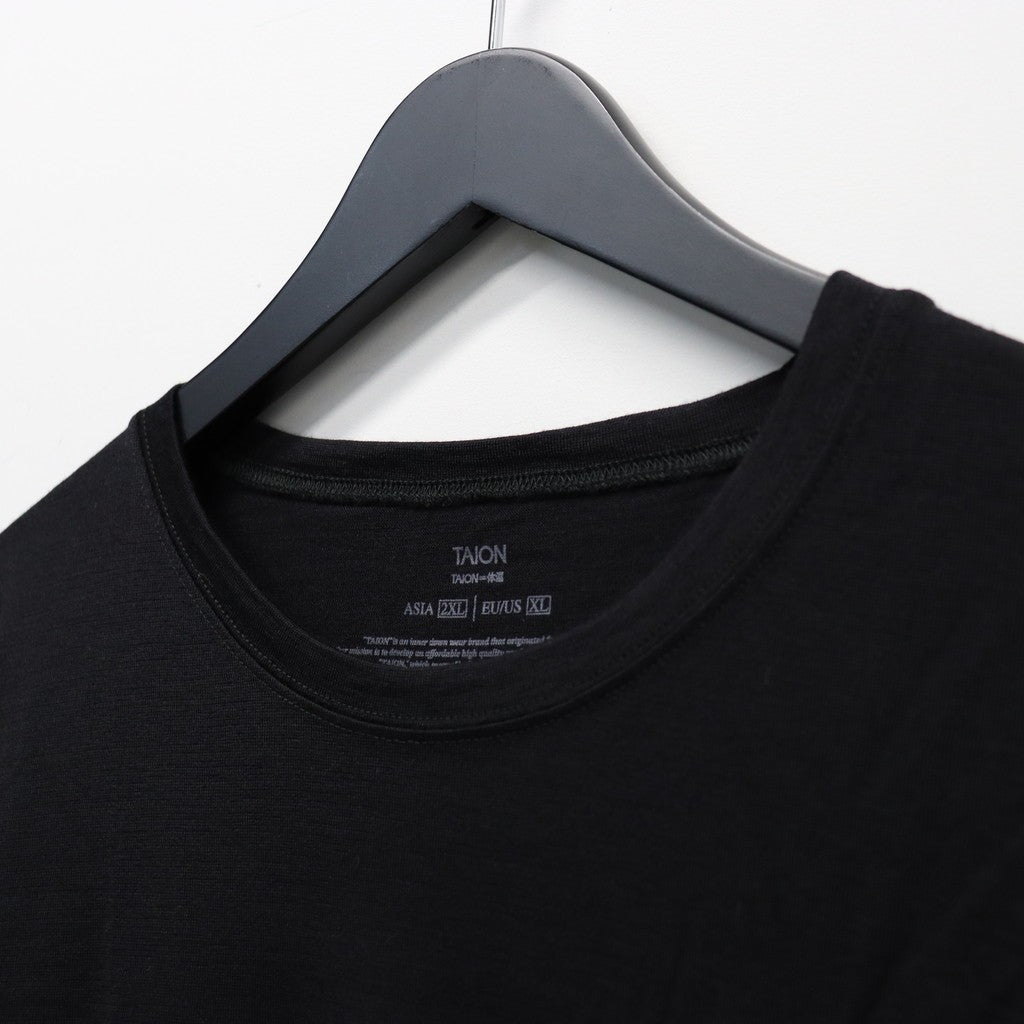 MERINO WOOL UNDER WEAR LONG T-SHIRT (LONG SLEEVE) #BLACK [TAION-U03MWMT]