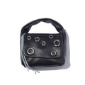 TECH LEATHER EYELET MINI POACH #BLACK [FEL34261B0006]