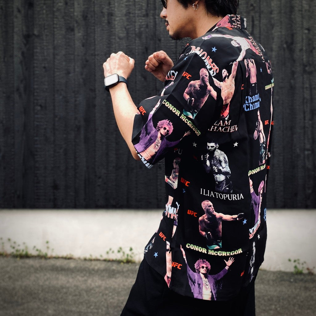UFC | S/S HAWAIIAN SHIRT ( TYPE-1 ) #BLACK [UFC-WM-HI01]
