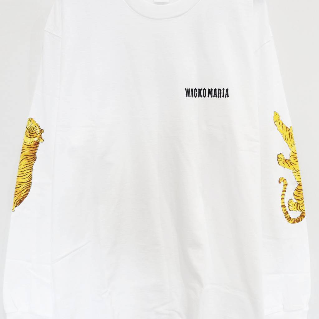 水洗重磅圓領長袖T卹（3型）#白色 [25SS-WMT-LT03]