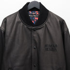 LEATHER VARSITY JACKET ( TYPE-2 ) #BLACK [26SSE-WMO-BL02]