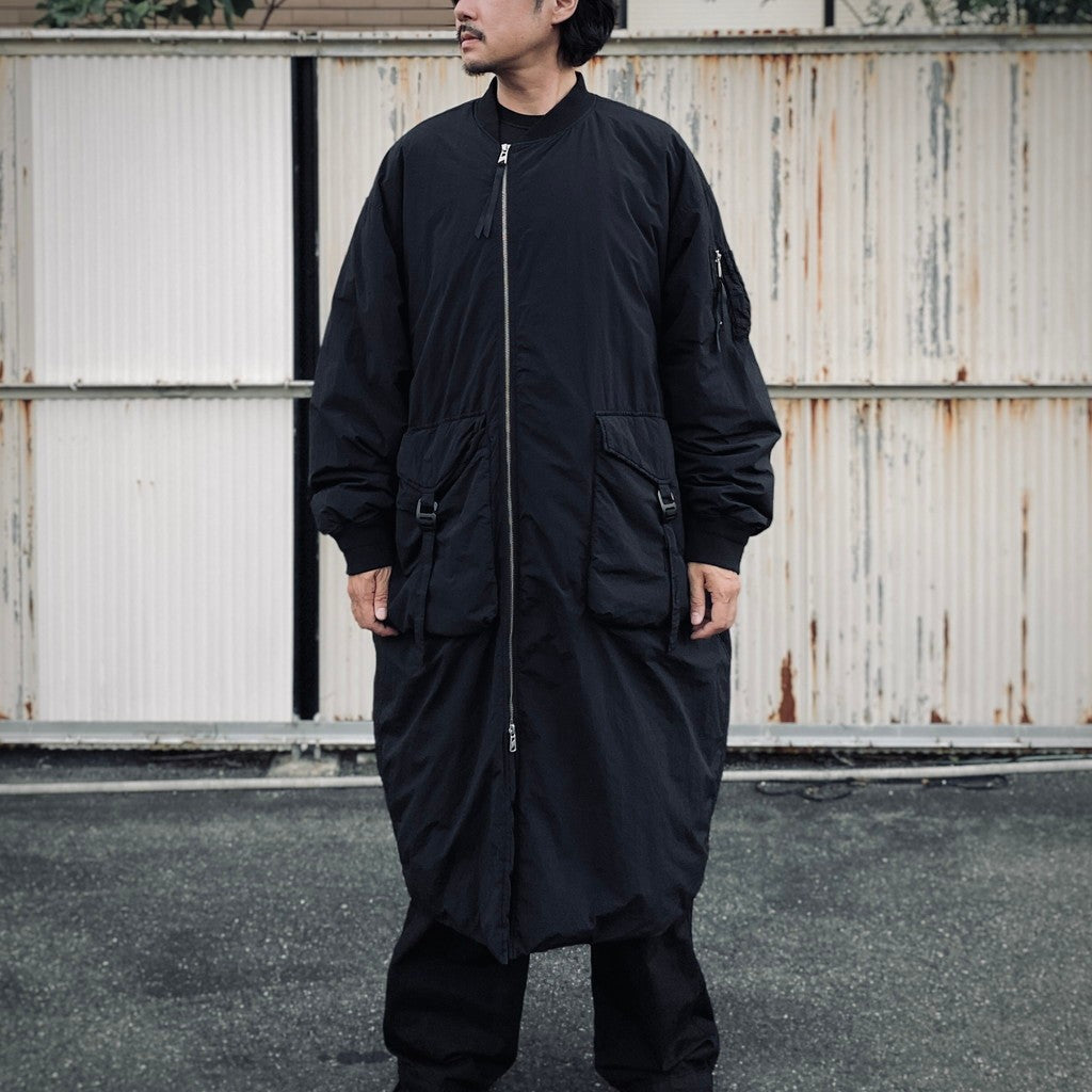 GARMENT DYE DOWN MA-1 LONG COAT 2.0 #BLACK [FST09262U0002]