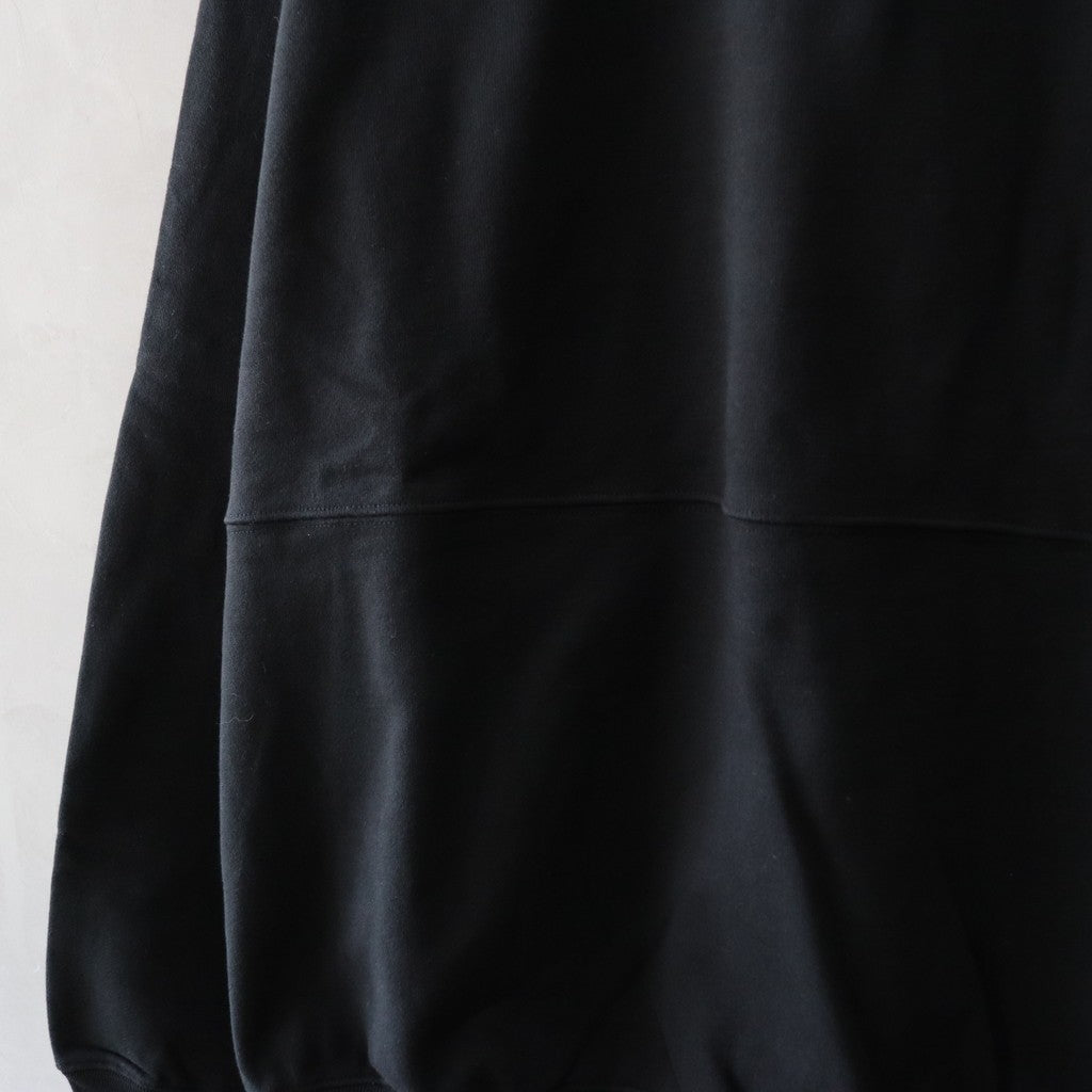 Embroidered Logo Switching Cotton Sweatshirt #BLACK [CCC-241C001]