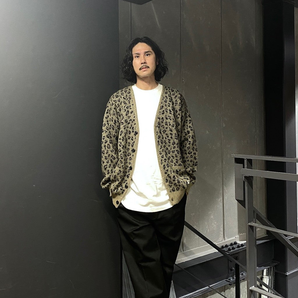 LEOPARD MOHAIR CARDIGAN #BEIGE [24FW-WMK-KN12]