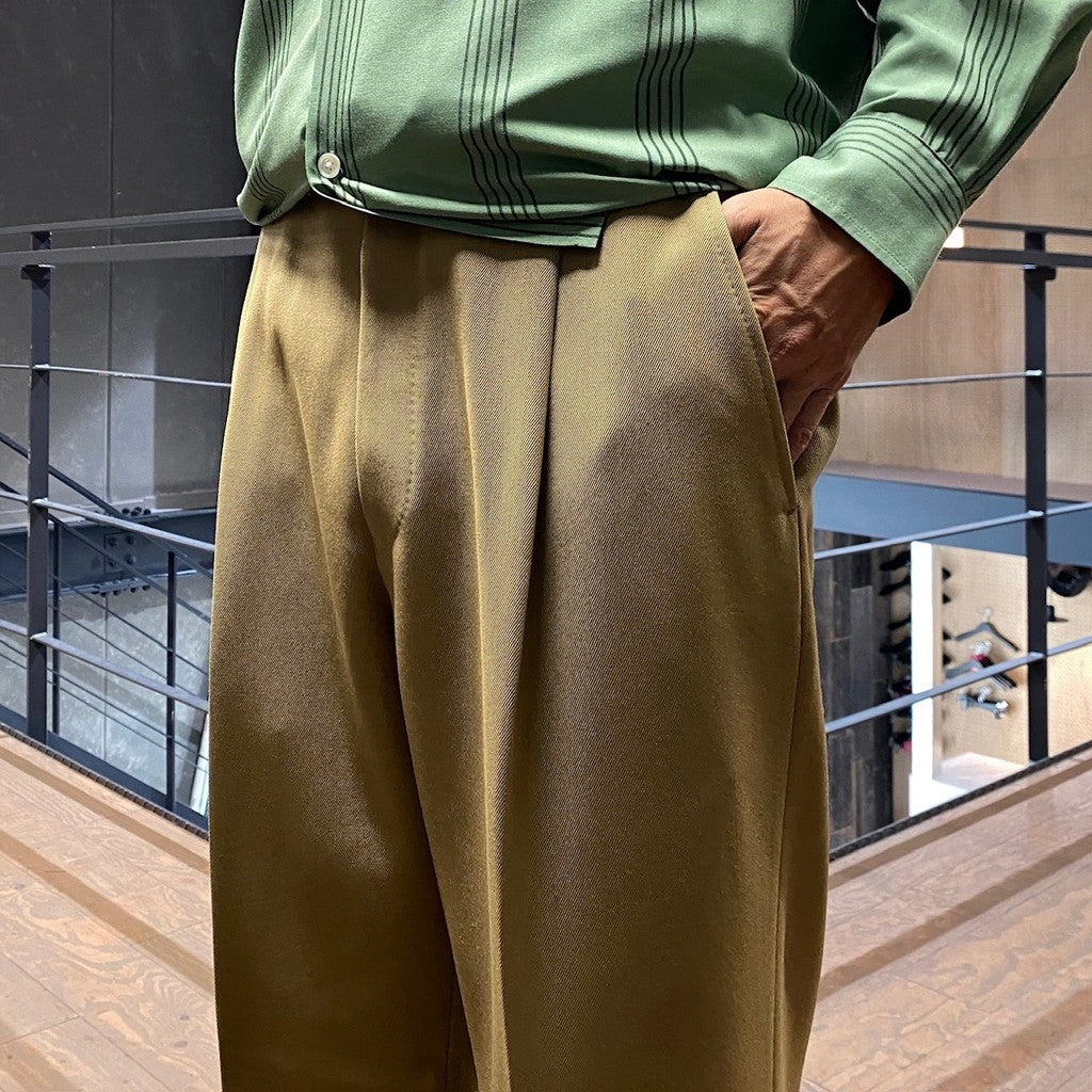 PLEATED TROUSERS #BEIGE [24FWE-WMP-TR01]